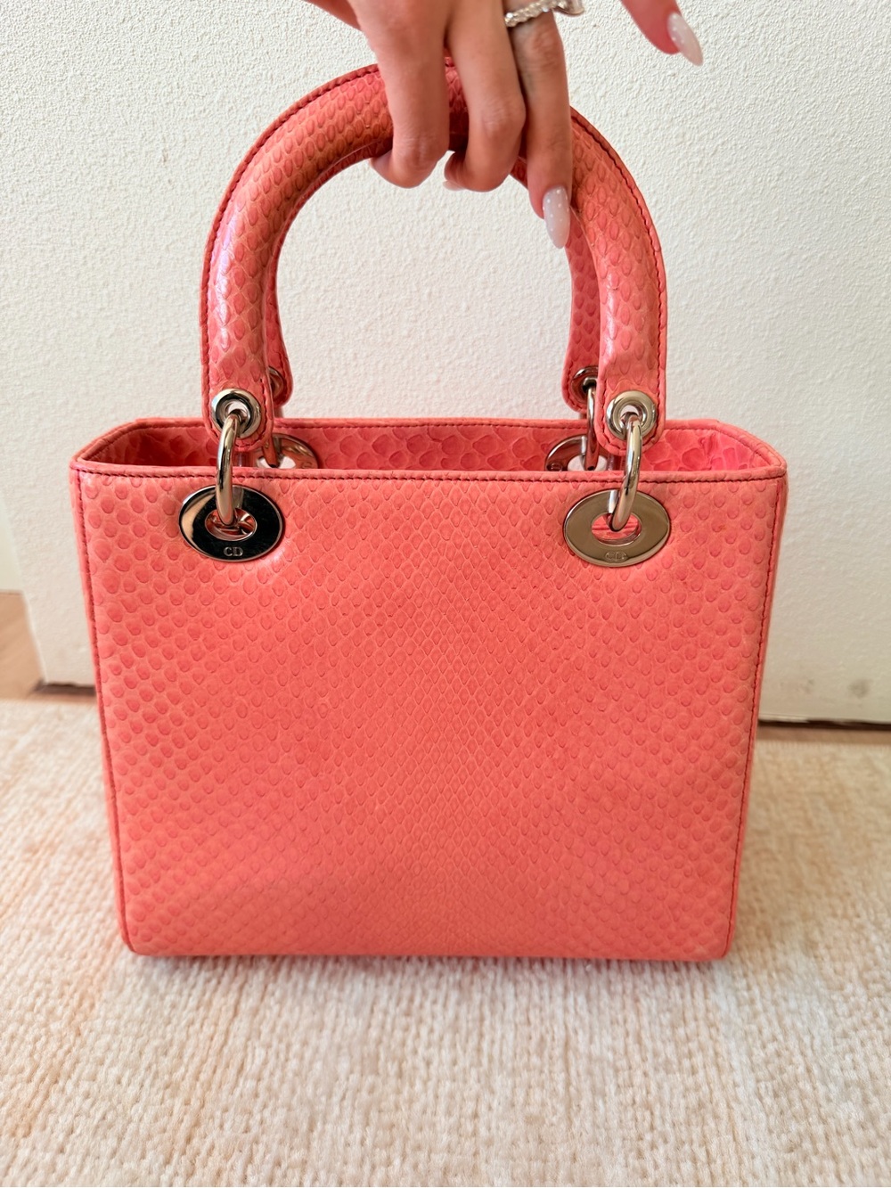 Lady Dior snake skin bag medium - Picture 7 of 8